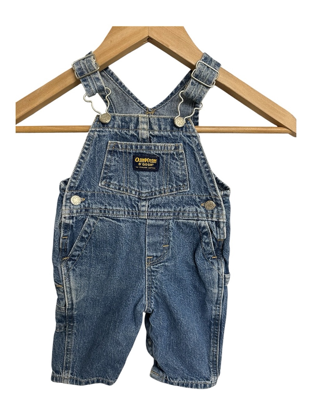 OshKosh B'gosh Vintage Denim Overalls in Blue- Excellent Condition, size 3-6M